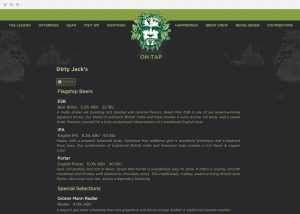 green man website beer list