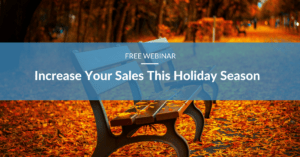 image promoting webinar about increasing sales during holiday season